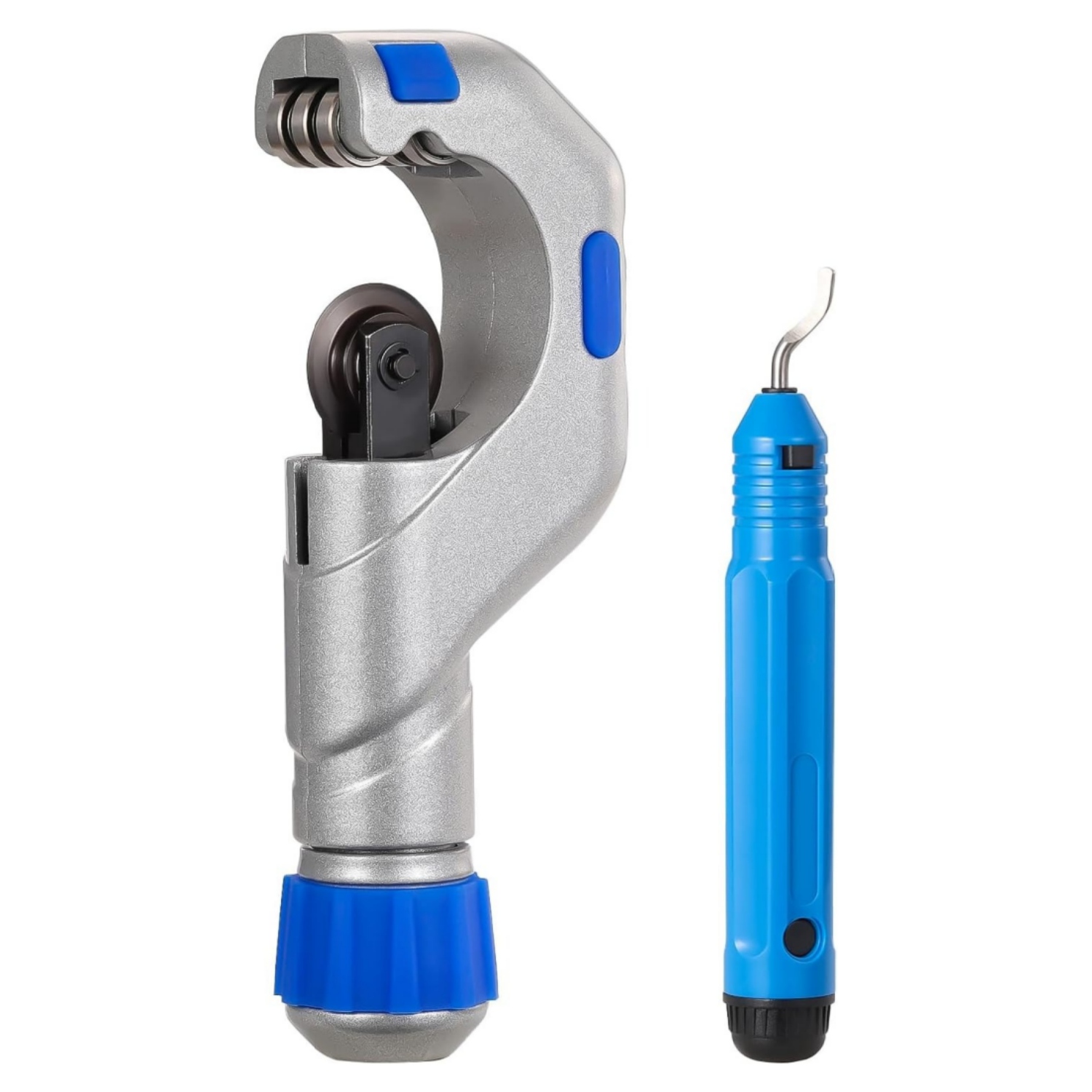 Pipe Cutter Ratchet - เครื่องตัดท่อแบบมืออาชีพ พร้อมหัวรีมเมอร์สำหรับลบคม เหมาะสำหรับท่อทองแดง อลูมิเนียม ทองเหลือง และท่อสแตนเลสบาง