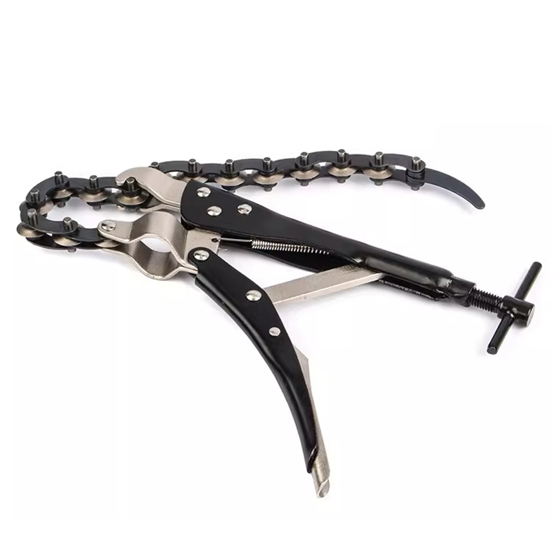 Pipe Cutter Ratchet - เครื่องตัดท่อแบบโซ่ สำหรับท่อพีวีซี/เหล็ก/ทองแดง ขนาด 90 มม. แบบใช้มือ