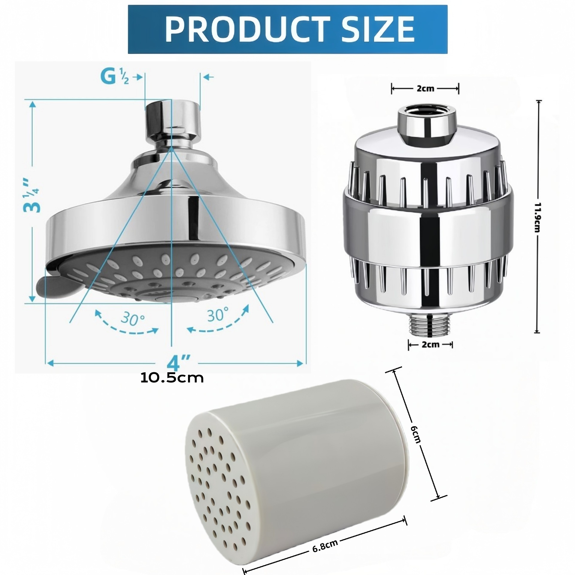 ไส้กรองน้ำแบบหลายชั้น 15/20/25 - Shower Valve Cartridge บทวิจารณ์และราคา